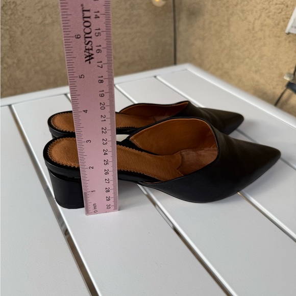Sarto Elegant Black leather Women's Mules pointy toe size 5.5M - Picture 7 of 14